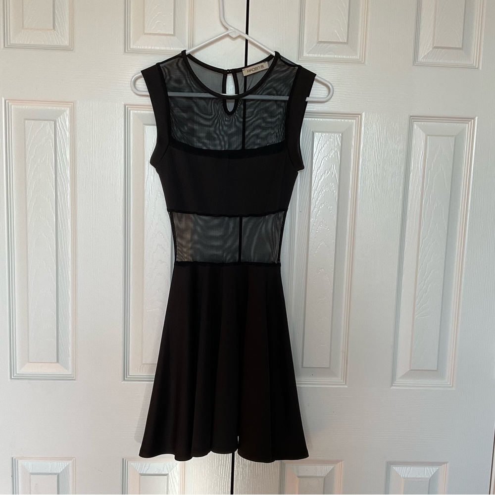 Host Pick!  ARDEN B. Black Mesh Skater Dress, Size XS, Bodycon, Fit & Flare